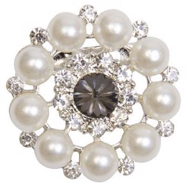 IR Broche Crystal Pearl